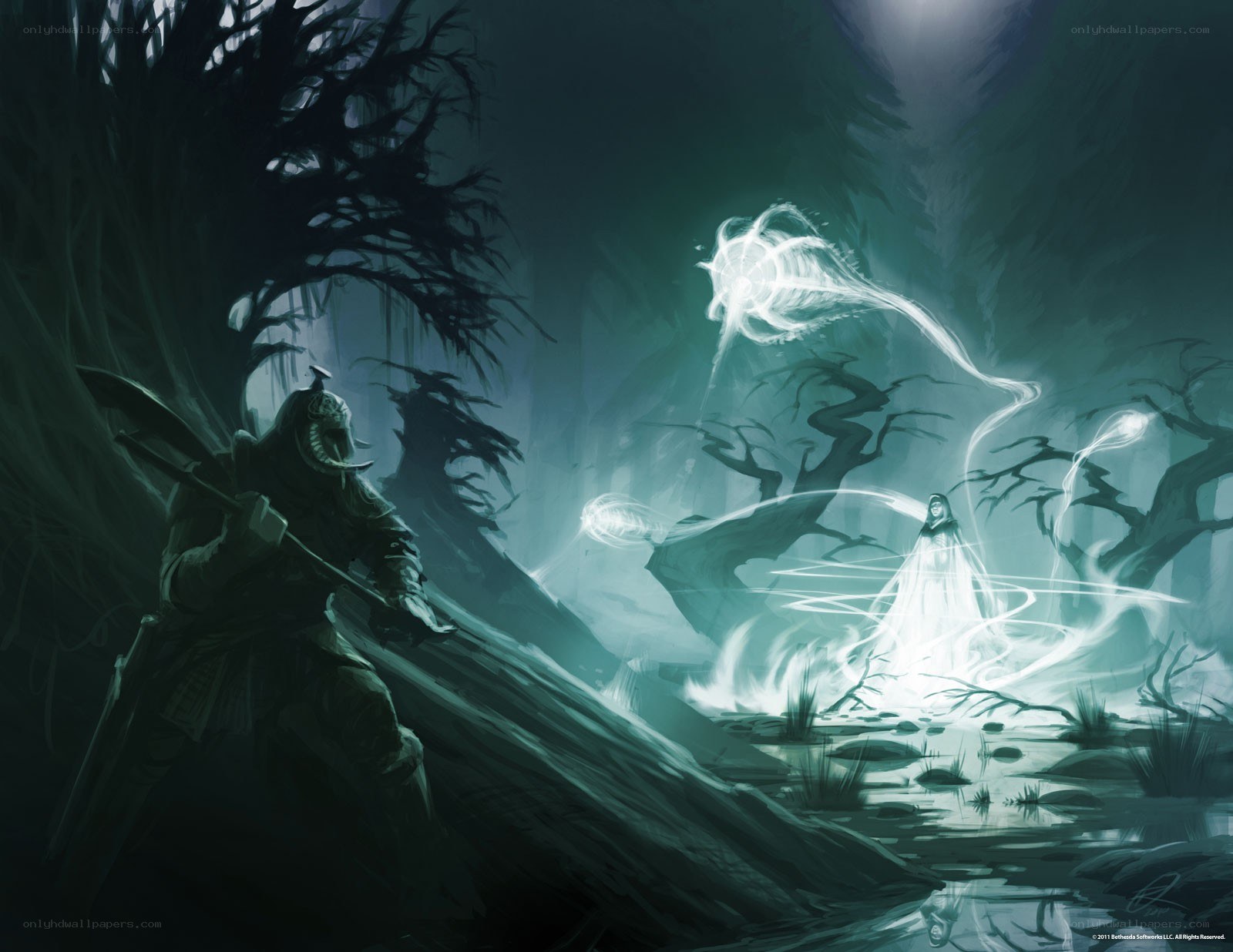 Warrior in a haunted forest