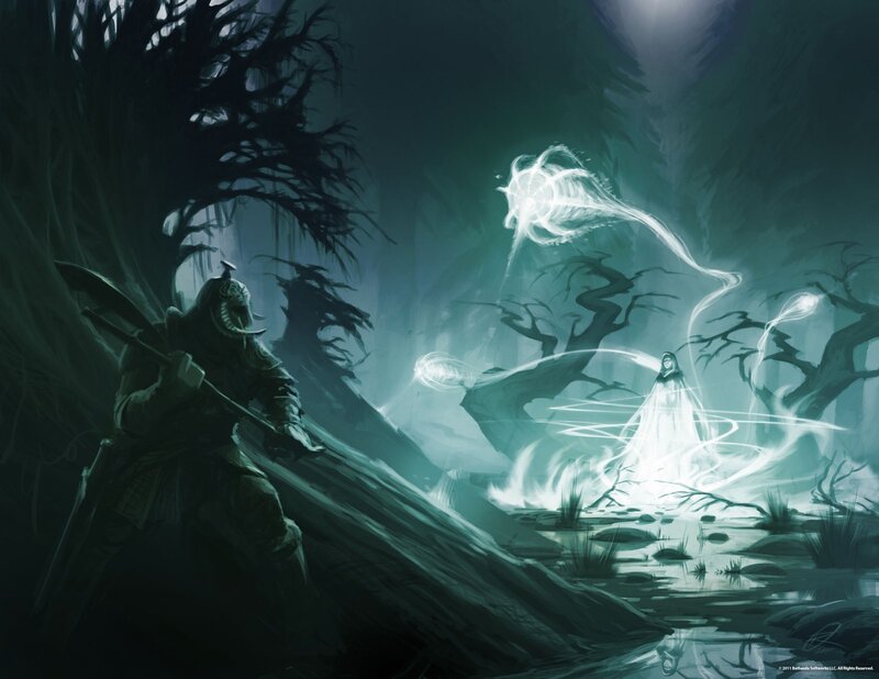 Warrior in a haunted forest