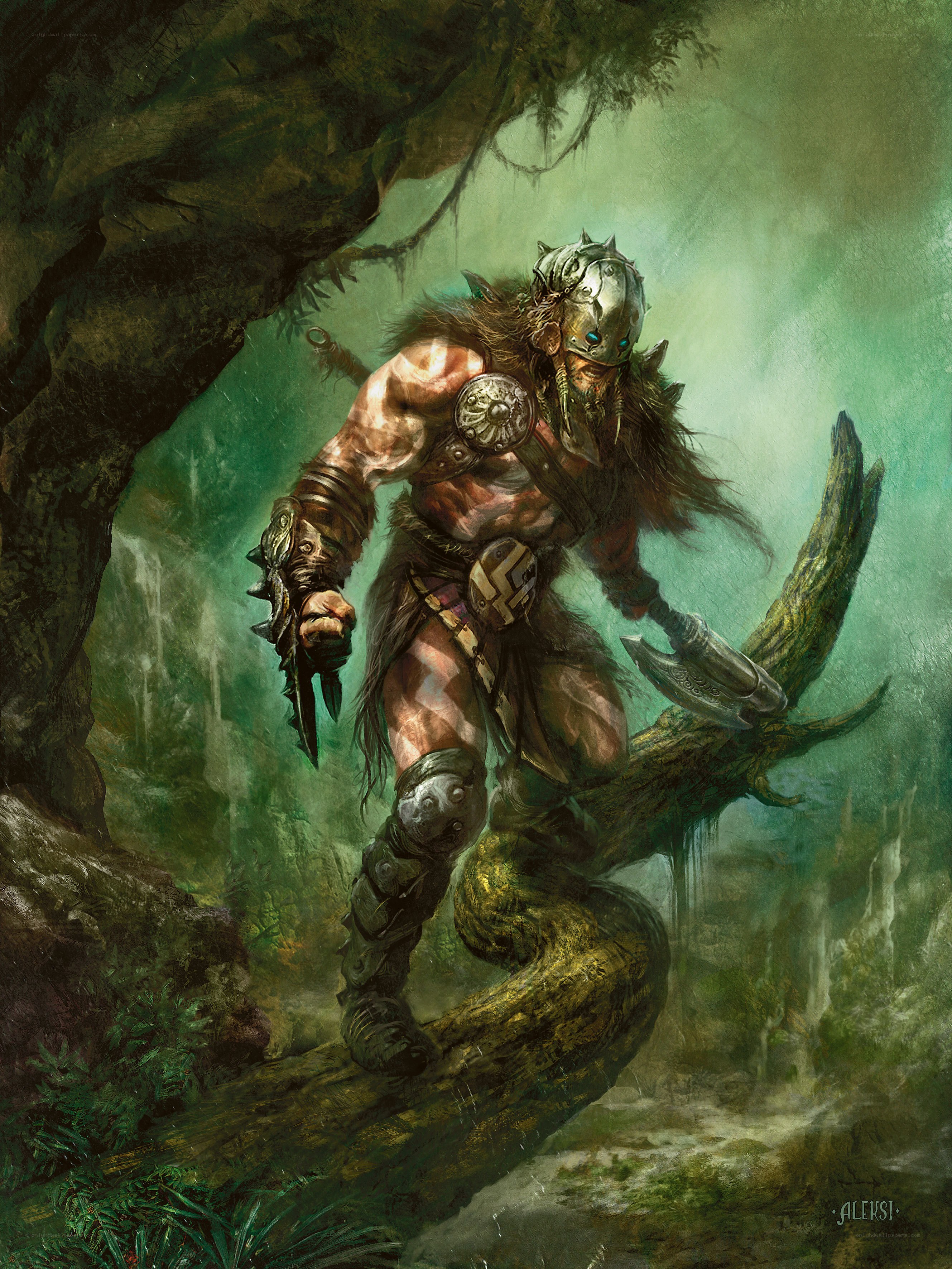 Warrior in a jungle