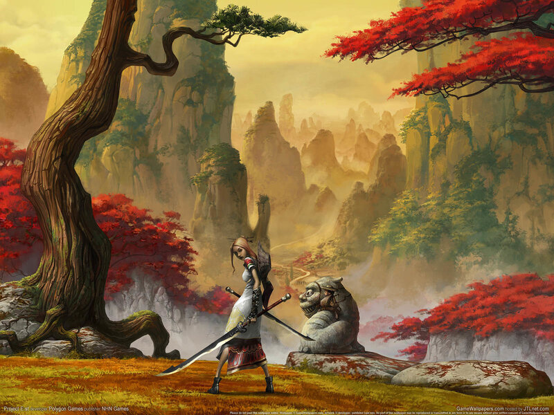 Warrior in a mountain landscape