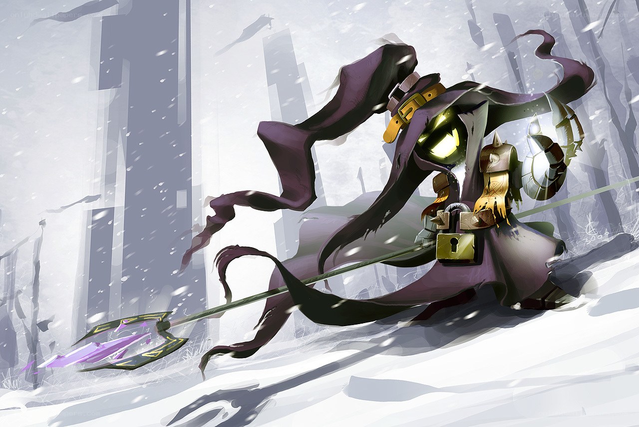 Warrior in a snowy landscape