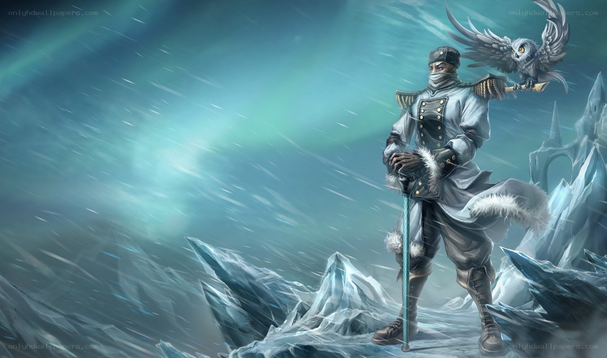 warrior in a snowy landscape