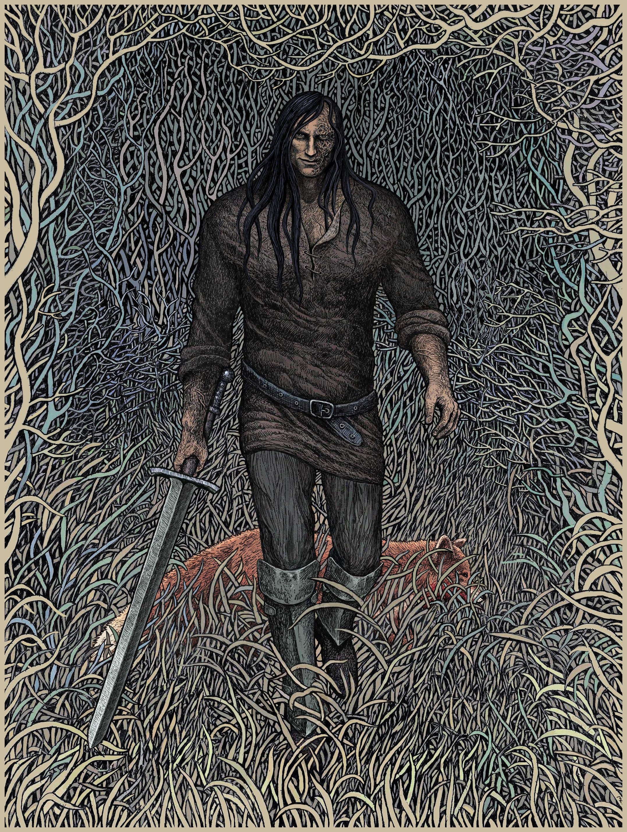 Warrior in a thicket