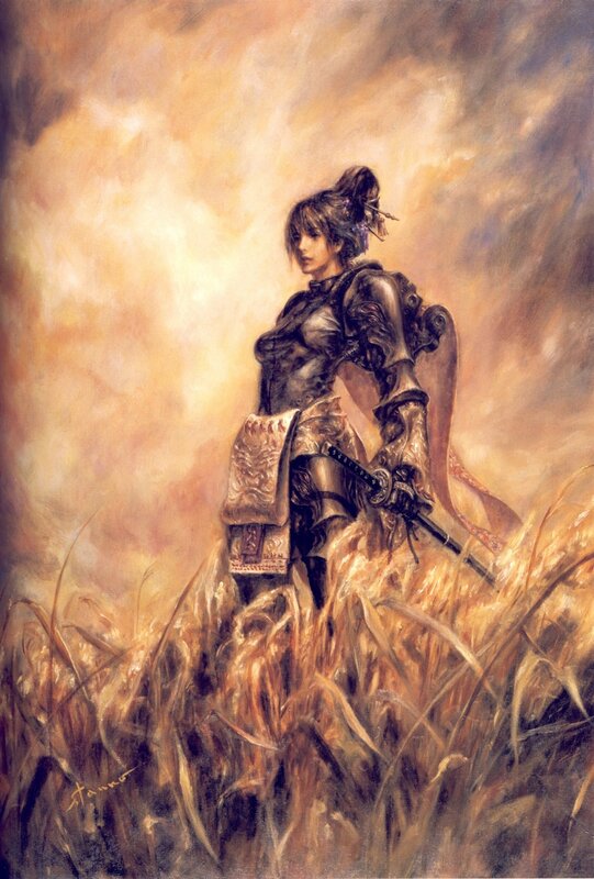 warrior in a wheat field