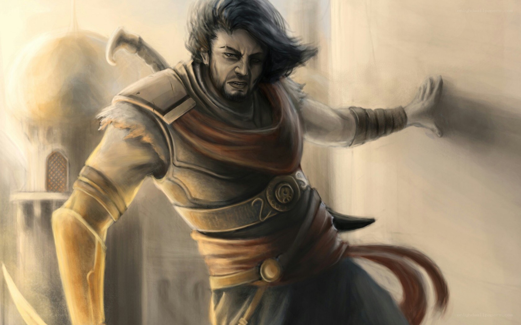 warrior in ancient armor