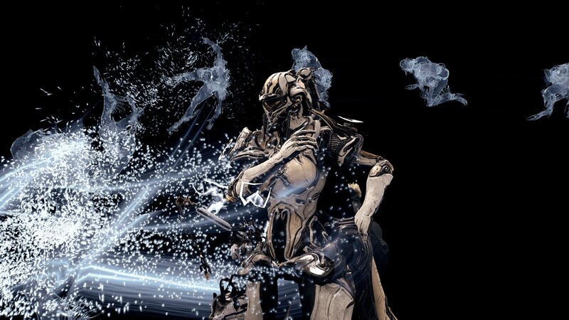 Warrior in Armor — Black, Dramatic, Digital Art, Energy Blast