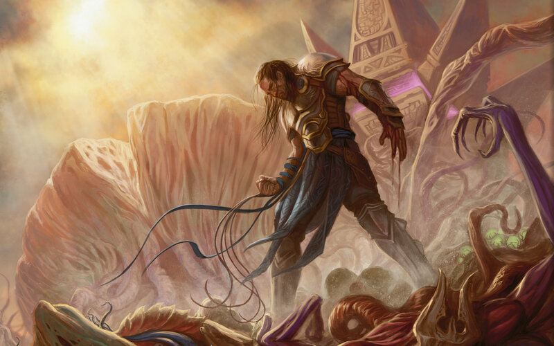 Warrior in Armor — Brown, Dramatic, Sunset