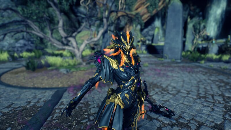 Warrior in Black and Gold Armor