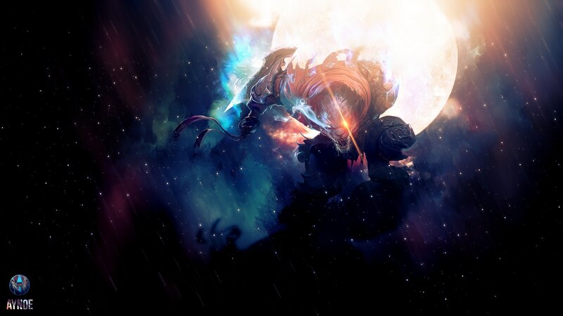 Warrior in cosmic storm