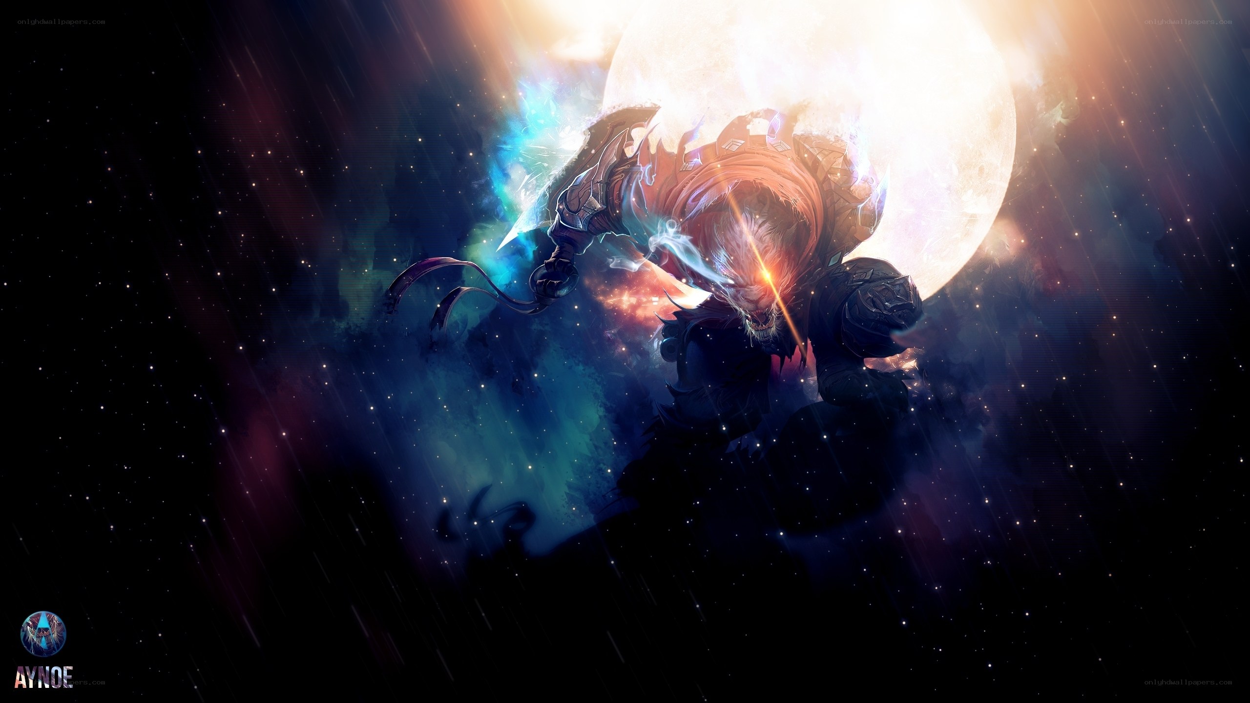 Warrior in cosmic storm