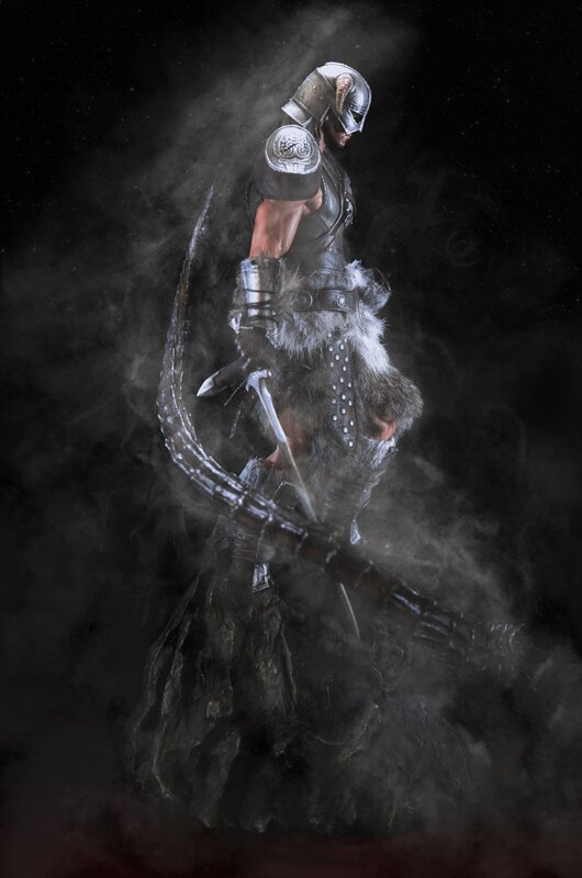 warrior in dark armor