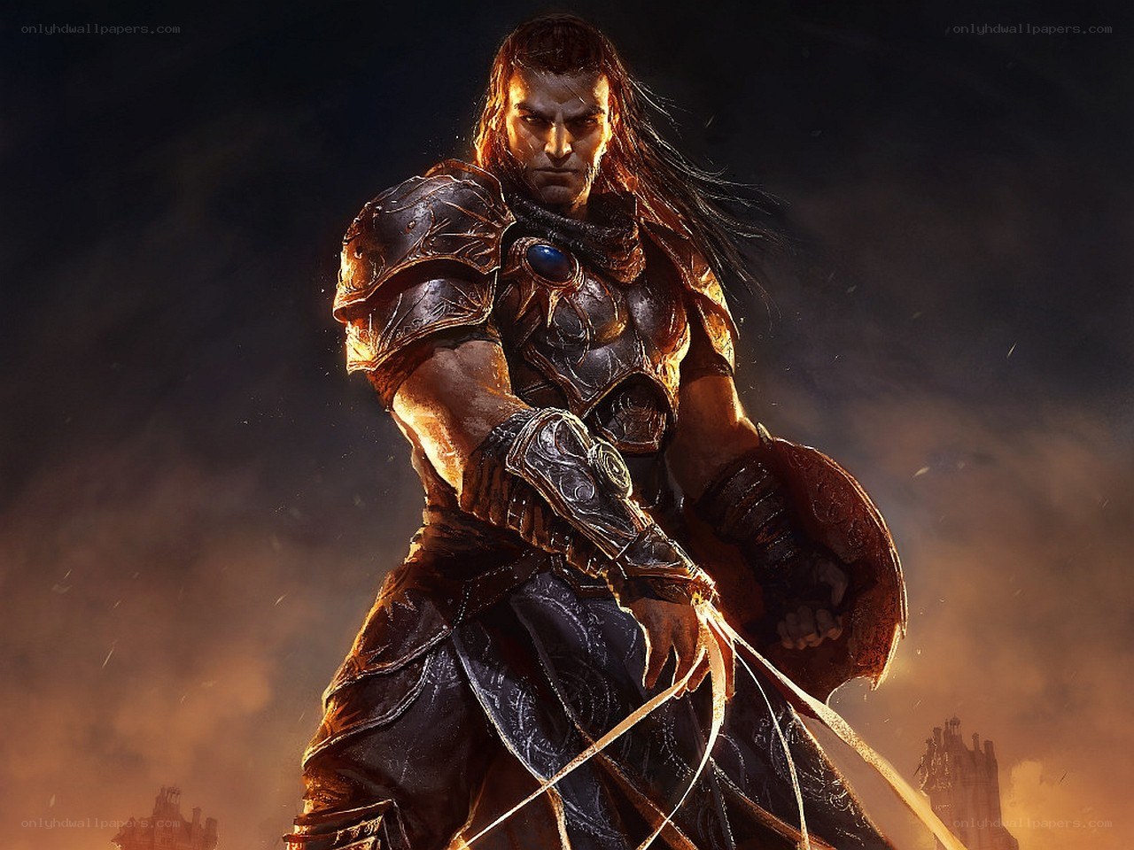 warrior in dark armor