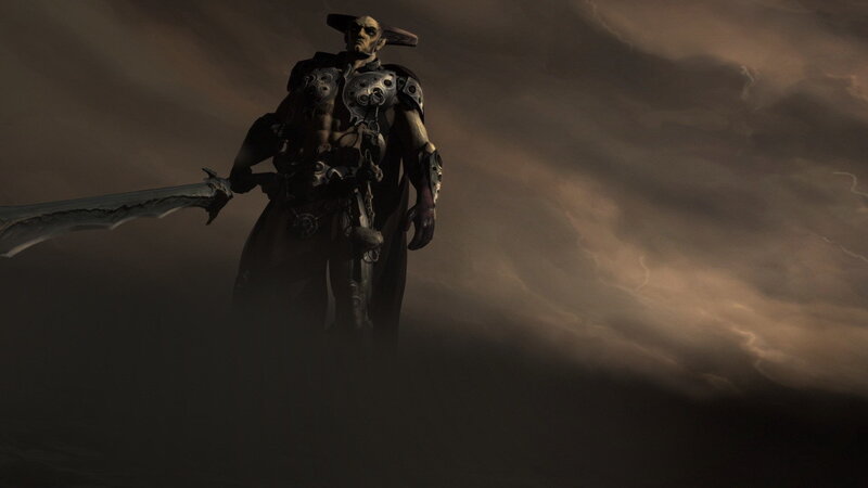 warrior in dark armor