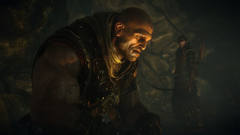warrior in dark cave