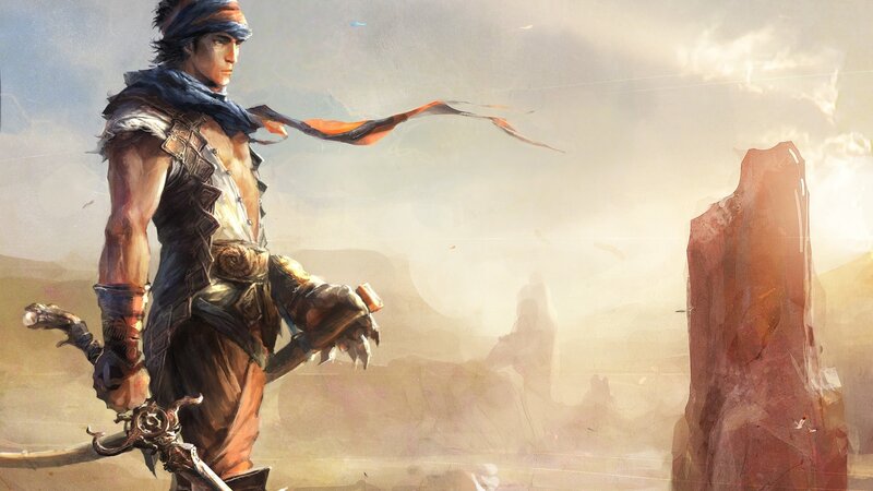 warrior in desert landscape