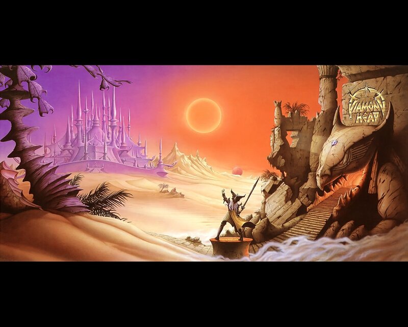 Warrior in Desert Landscape — Orange