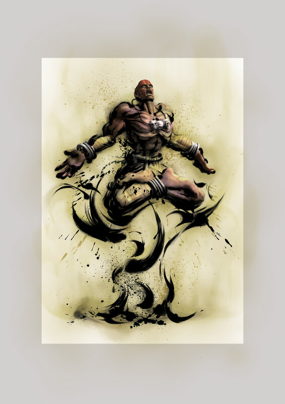 warrior in dynamic pose