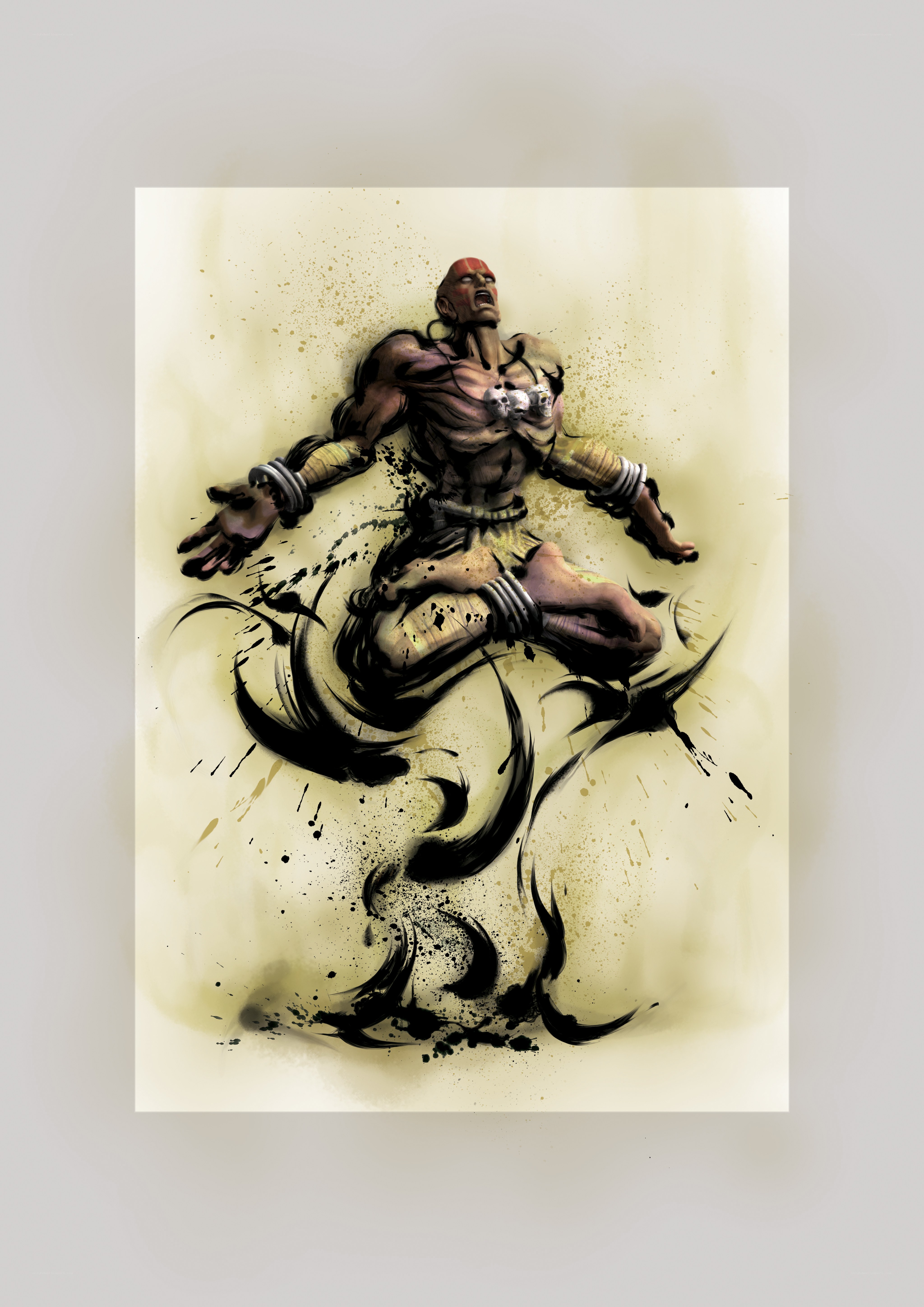 warrior in dynamic pose
