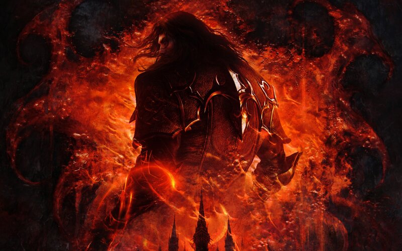 Warrior in Flames — Red, Dramatic, Intense