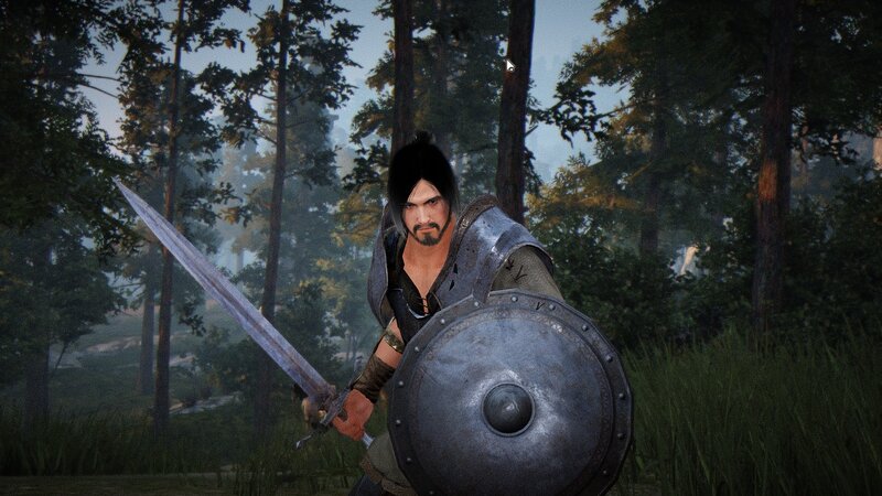 Warrior in Forest — Green