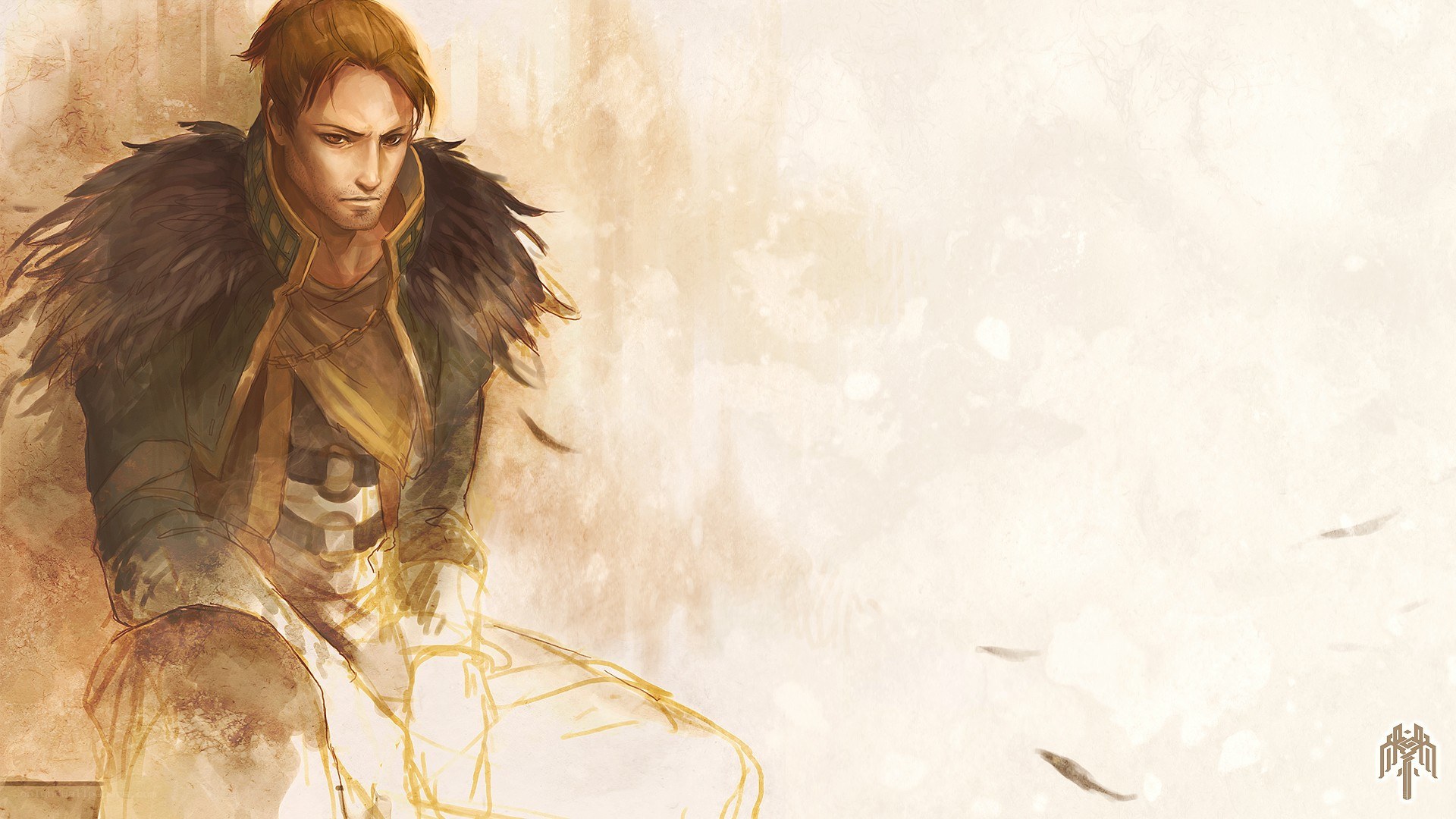 warrior in fur cloak