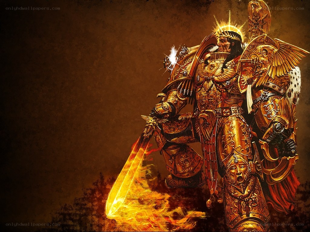 Warrior in golden armor