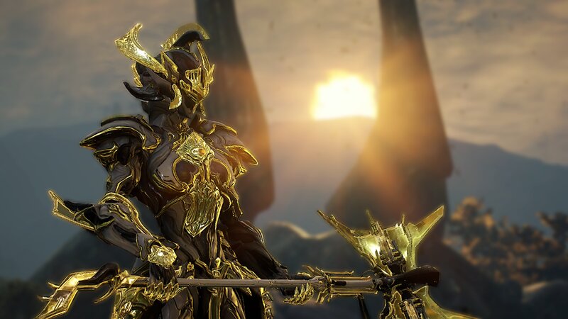 Warrior in Golden Armor — Gold, Dramatic, Sunset
