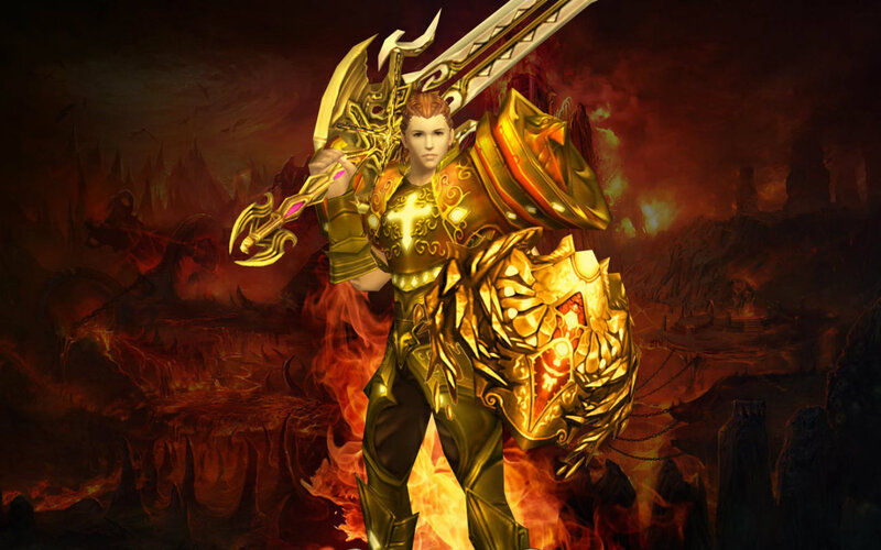 Warrior in Golden Armor — Gold, Dramatic