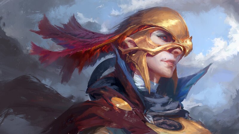 Warrior in Golden Helmet