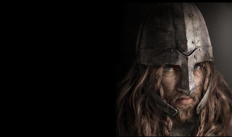 warrior in helmet portrait