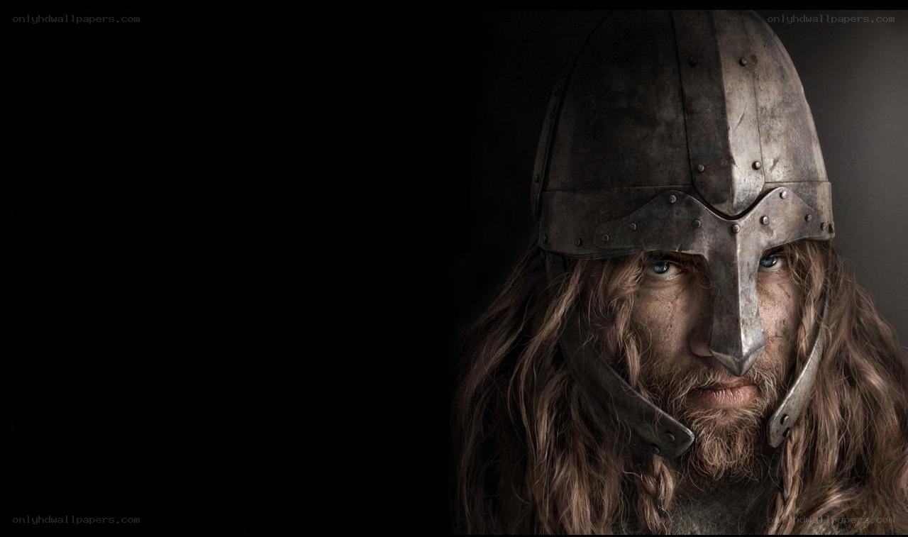 warrior in helmet portrait