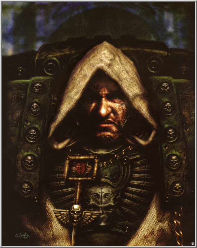 Warrior in hooded armor