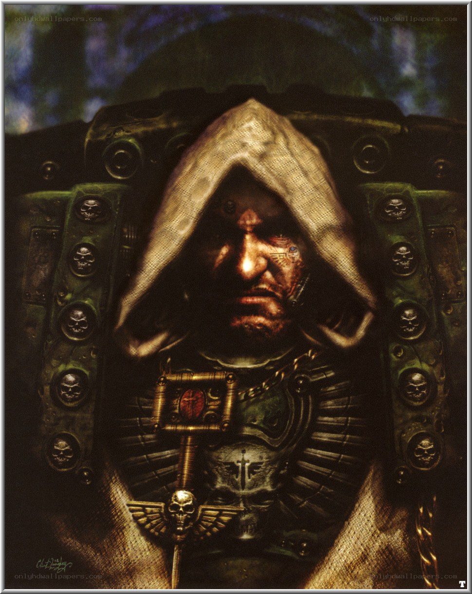Warrior in hooded armor