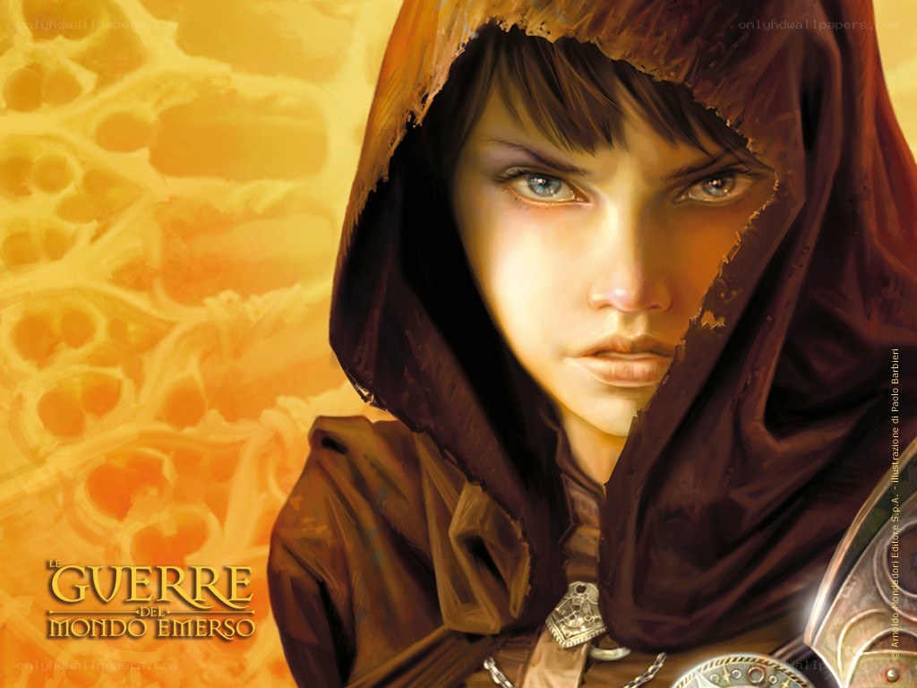 warrior in hooded cloak