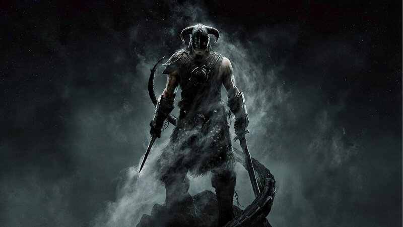 Warrior in Horned Helmet — Black, Dramatic