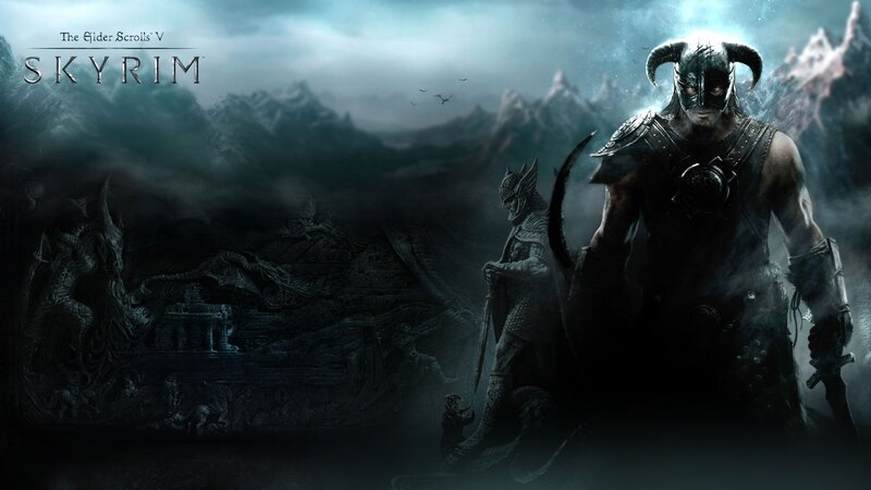Warrior in Horned Helmet — Gray, Dramatic, Digital Art, Mountains