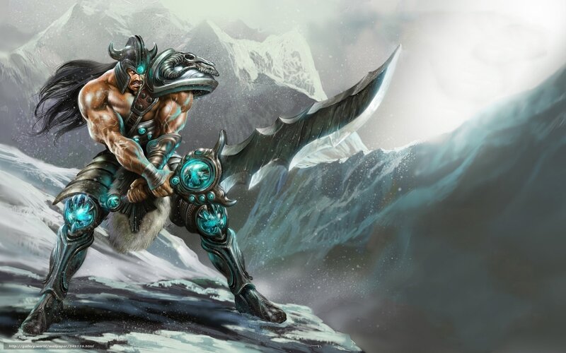 warrior in icy mountains