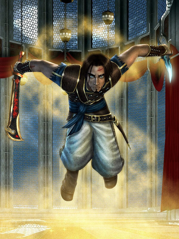 warrior in mid-air combat