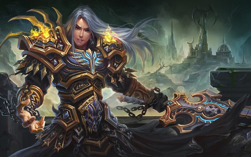 Warrior in Ornate Armor — Black, Dramatic