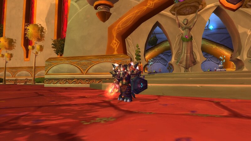 Warrior in ornate hall