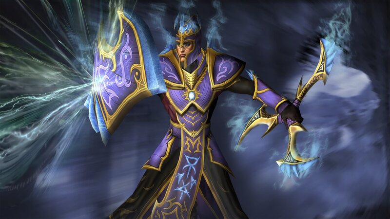 Warrior in Purple Armor — Dramatic