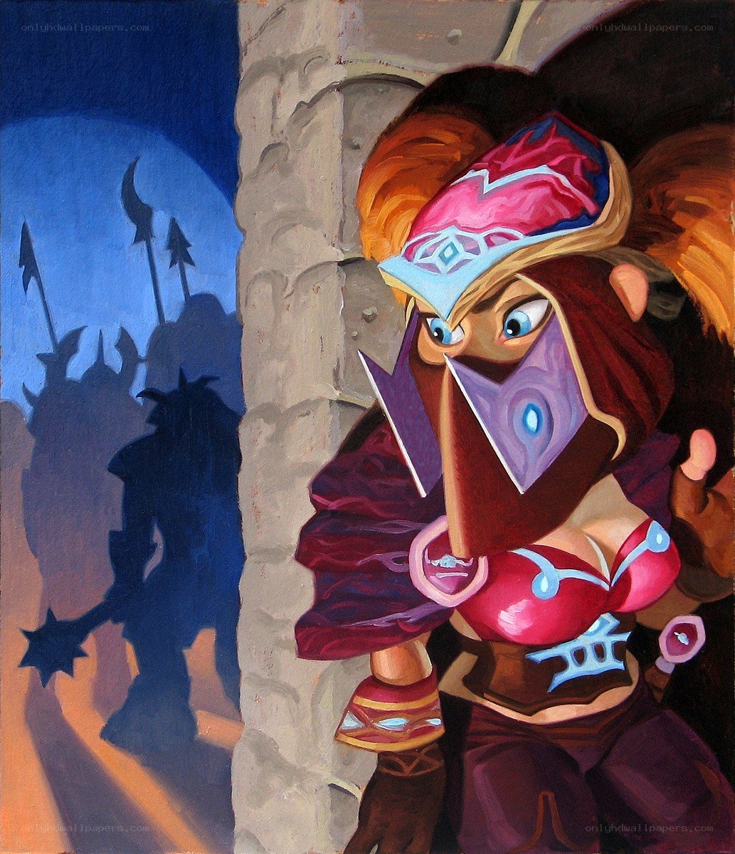 Warrior in red armor