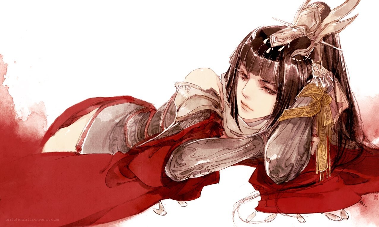 warrior in red armor