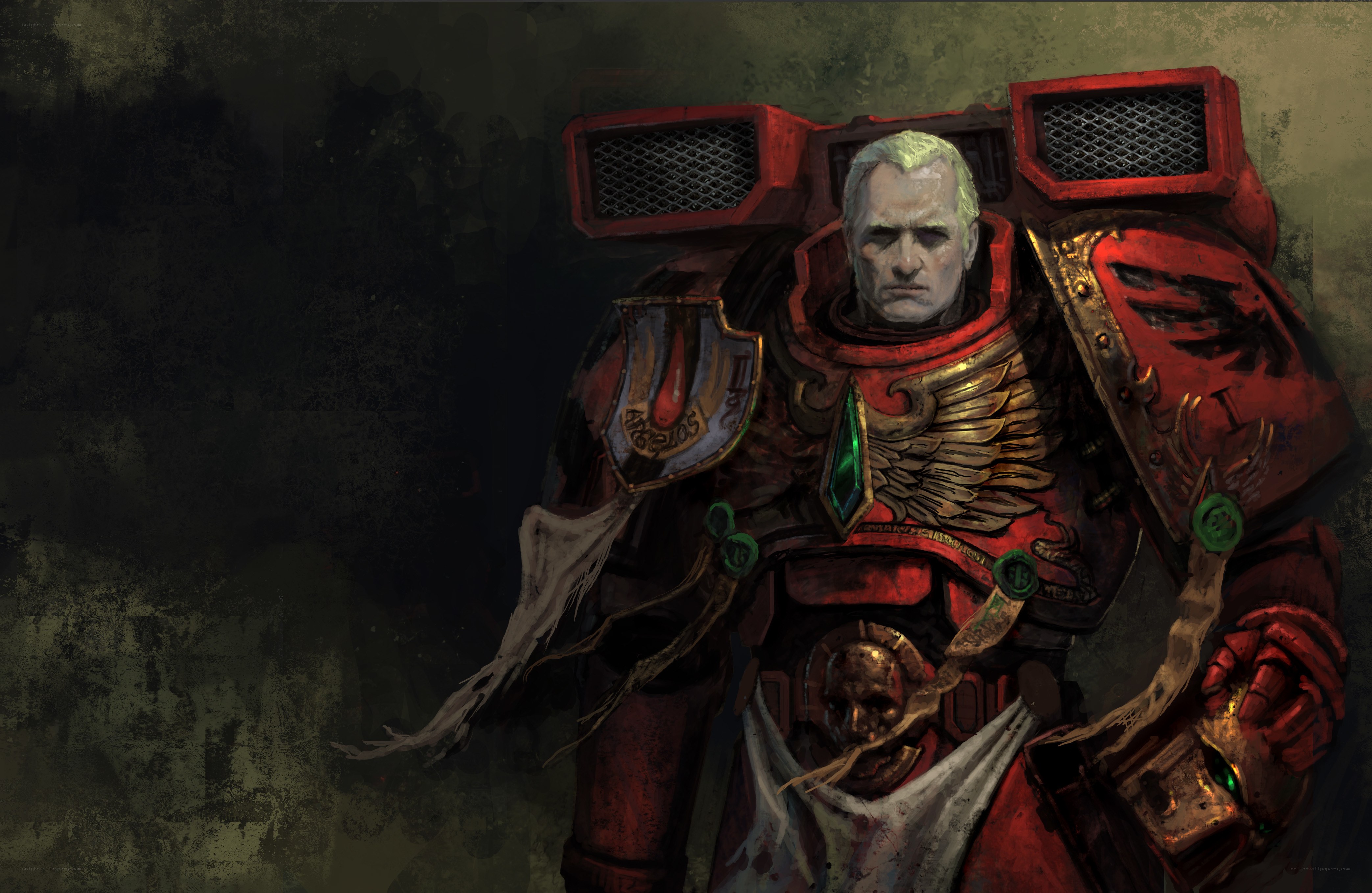 Warrior in red armor