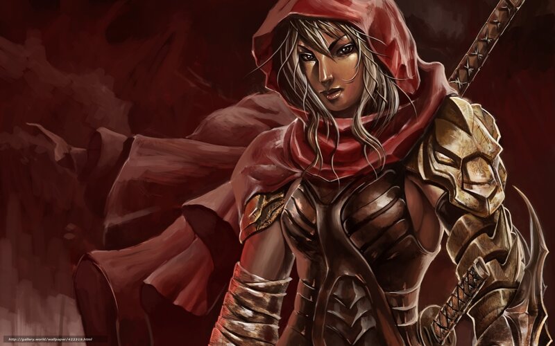 warrior in red cloak