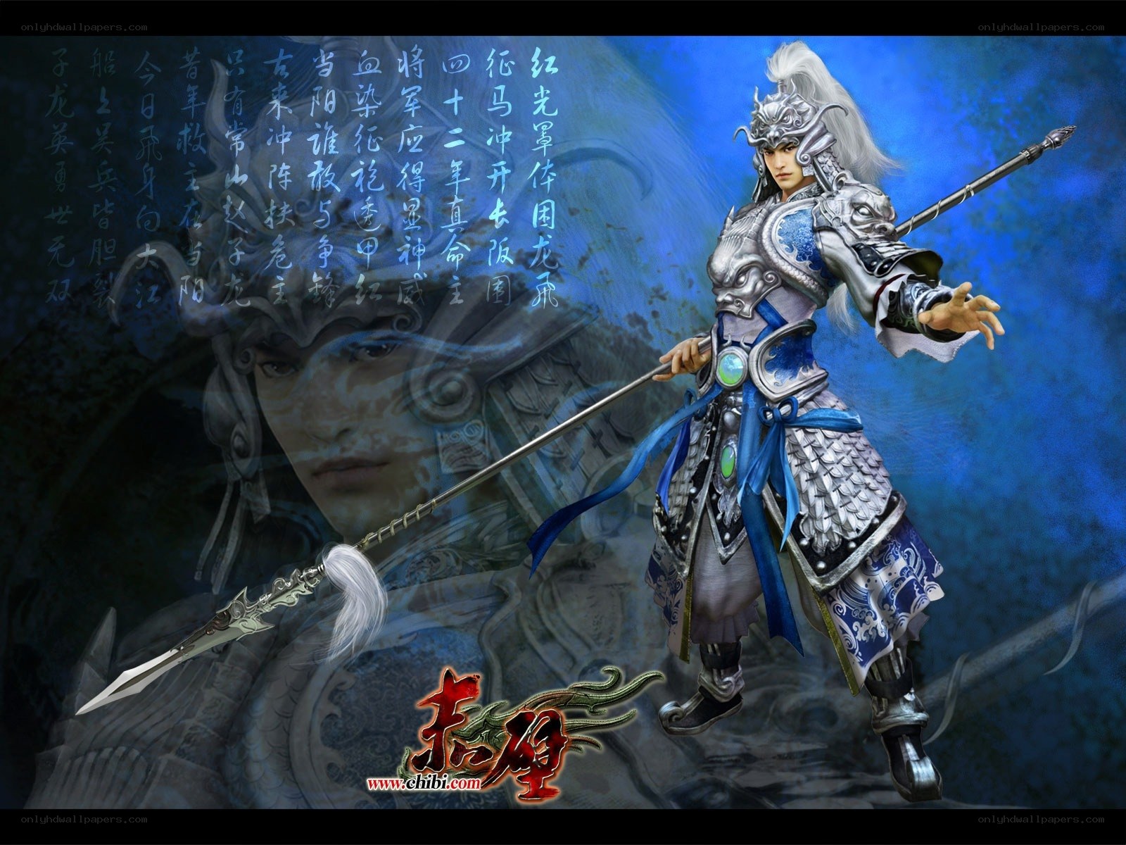 Warrior in silver armor