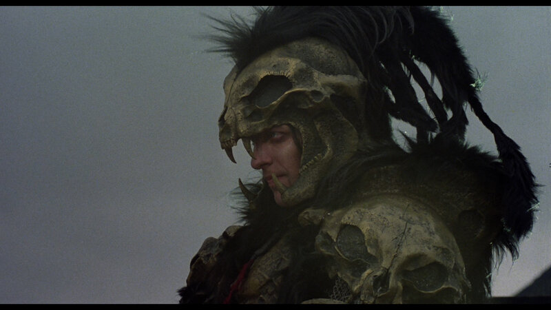 warrior in skull mask