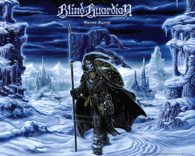 Warrior in Snowy Landscape — Blue, Dramatic, Night