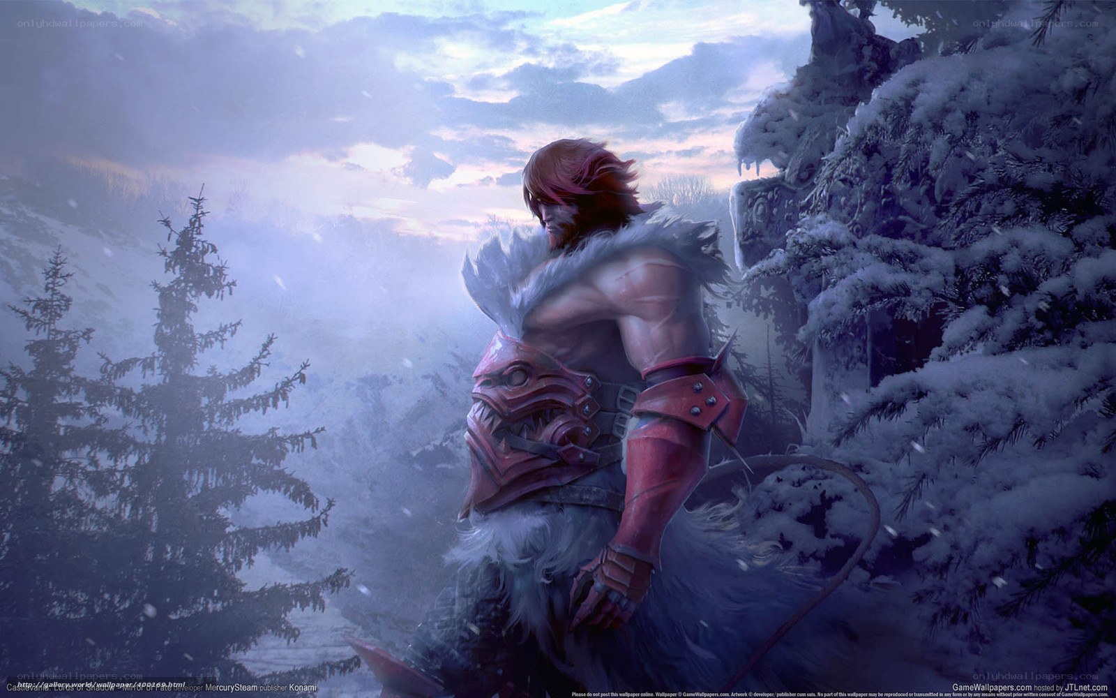 warrior in snowy landscape