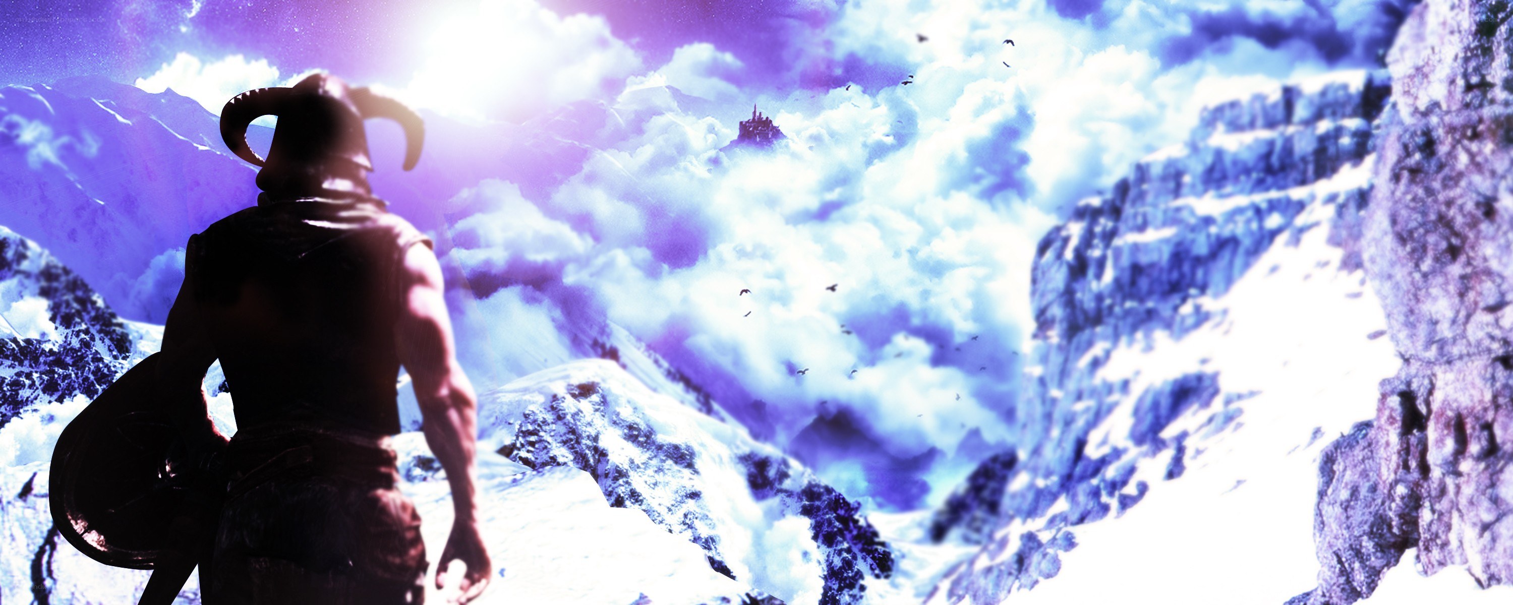 warrior in snowy mountains